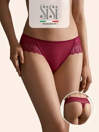 Трусы женские «стринги» sisi 2111b glamour string bordo, , 50 (XL), SISI, - 1