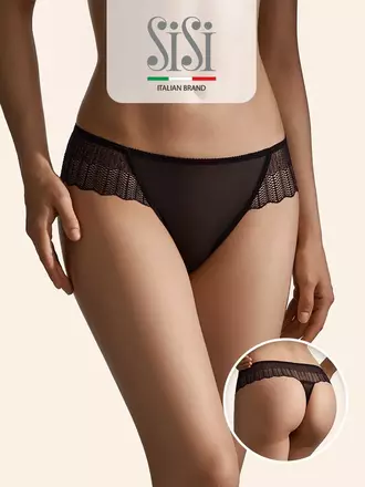 Трусы женские «стринги» sisi 2111b glamour string nero, , 42 (XS), SISI, - 1