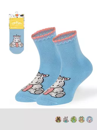 Носки детские (цифры) omsa kids calzino 21p70 blu сhiaro, , 27-30 (16-18), OMSA, - 1