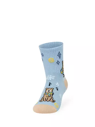 Носки детские (мишки) omsa kids calzino 21p75 blu chiaro, , 31-34 (18-20), OMSA, - 1