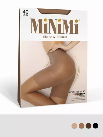 Корректирующие колготки с push-up minimi body form 40 mineral, , 4, MINIMI, - 1