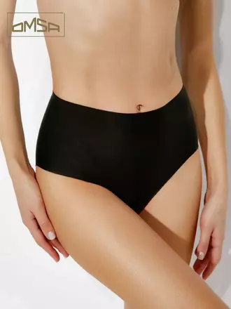 Женские трусы-слипы с высокой линией талии omsa omd 2231b invisible slip maxi nero, , 46 (M), OMSA, - 1