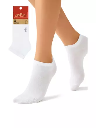 Женские укороченные носки omsa eco 252 bianco, , 39-41 (25-27), OMSA, - 1