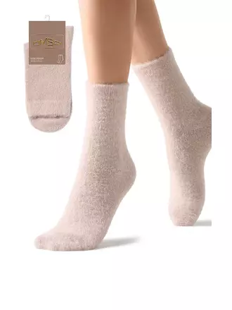 Женские «пушистые» зимние носки omsa comfort 350 rosa antico, , 35-38 (23-25), OMSA, - 1