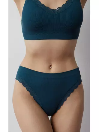 Женские трусы слипы в рубчик minimi 2241s french chic slip alto oceania, , 42/44 (XS/S), MINIMI, - 1