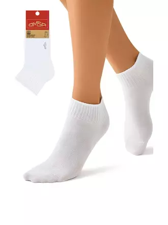 Короткие женские носки omsa eco 253 bianco, , 35-38 (23-25), OMSA, - 1