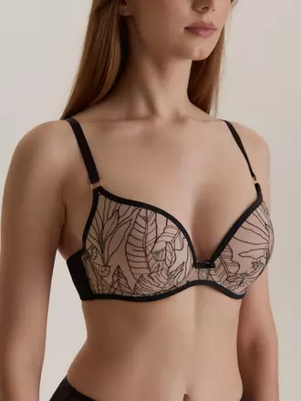 Бюстгальтер пуш-ап conte tattoo tb1270 черный, , 70C, CONTE, - 1