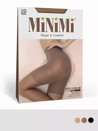 Колготки с push up эффектом minimi body form 20 caramello, , 5, MINIMI, - 1