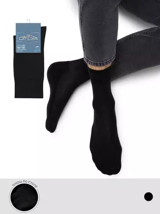Мужские теплые носки omsa comfort 303 nero, , 45-47 (29-31), OMSA, - 1