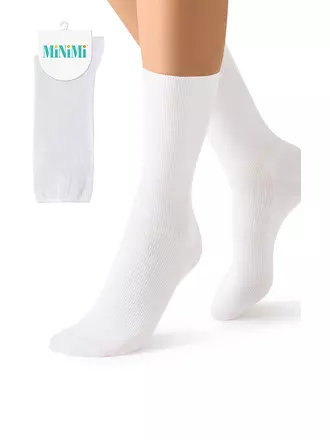 Женские носки c фактурным рисунком «лапша» minimi fresh 4103 bianco, , 39-41 (25-27), MINIMI, - 1
