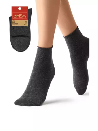 Женские высокие носки с люрексом omsa eco 256 grigio scuro melange, , 39-41 (25-27), OMSA, - 1