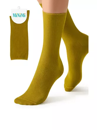 Женские носки c фактурным рисунком «лапша» minimi fresh 4103 oliva, , 35-38 (23-25), MINIMI, - 1