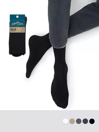 Мужские классические носки omsa eco 403 nero, , 42-44 (27-29), OMSA, - 1