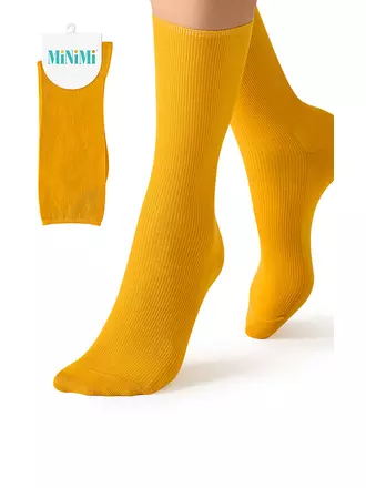 Женские носки c фактурным рисунком «лапша» minimi fresh 4103 ocra, , 35-38 (23-25), MINIMI, - 1