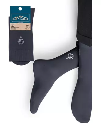 Мужские высокие классические носки c рисунком omsa eco 409 grigio scuro, , 45-47 (29-31), OMSA, - 1