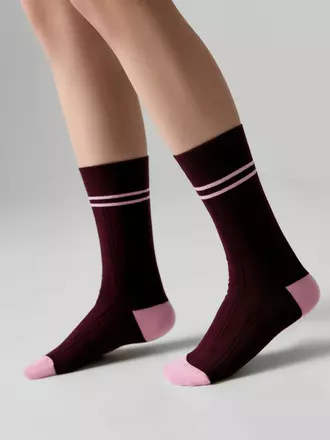 Носки женские conte sport 1104 темно-бордовый, , 39-41 (25-27), CONTE ELEGANT, - 1