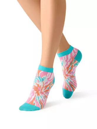 Укороченные женские носки с абстрактным рисунком minimi trend 4218 menta/multicolor, , 39-41 (25-27), MINIMI, - 1
