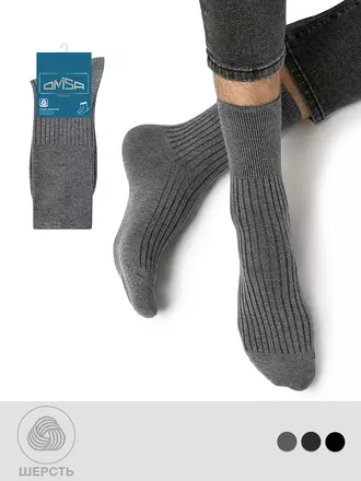 Носки мужские omsa comfort 310 grigio chiaro, , 39-41 (25-27), OMSA, - 1