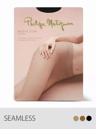 Бесшовные колготки philippe matignon nudite d`or 20den nero, , 2, PHILIPPE MATIGNON, - 1