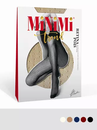 Бесшовные колготки женские minimi retina pois nero, , 2 (S/M), MINIMI, - 1
