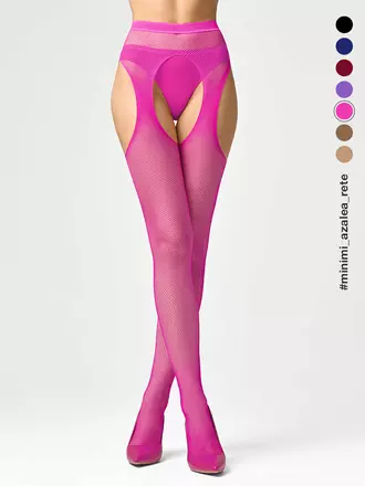Колготки с открытыми бедрами в сетку minimi azalea rete fuxia, , 4 (L/XL), MINIMI, - 1
