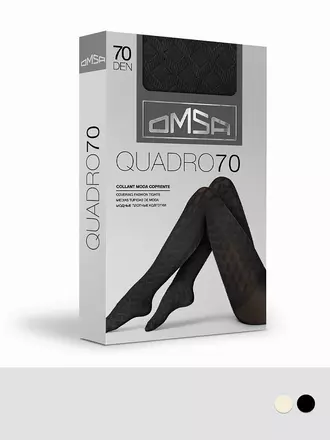 Колготки женские omsaquadro 70 nero, , 2, OMSA, - 1