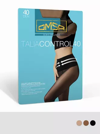Моделирующие колготки (утяжка талии) minimi talia control 40 nero, , 2, MINIMI, - 1