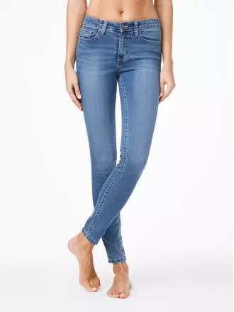 Моделирующие джинсы skinny со средней посадкой 4640/4915l синий, , 170-106/XL, CONTE ELEGANT, - 1