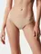 Бесшовные женские трусы «бикини» из хлопка с итальянским кружевом DEMURE LB 1279 skin