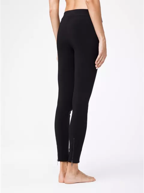 Моделирующие женские леггинсы с высокой посадкой и молниями leonarda nero, 18С-550ТСП, 170-90/XS, CONTE ELEGANT,  - 4