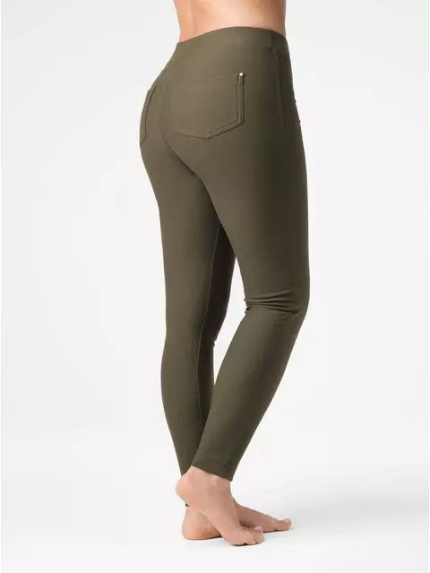 Экстрамягкие джеггинсы с высокой посадкой и термоэффектом windy+ deep khaki, 18С-559ТСП, 170-118/4XL, CONTE ELEGANT,  - 2