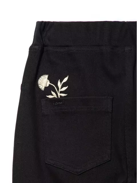 Ультраэластичные джеггинсы с металлической вышивкой flores nero, 18С-556ТСП, 164-90/XS, CONTE ELEGANT,  - 8