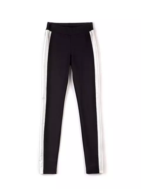 Моделирующие женские леггинсы с высокой посадкой и лампасами urban chic nero-silver, 18С-554ТСП, 164-106/XL, CONTE ELEGANT,  - 3