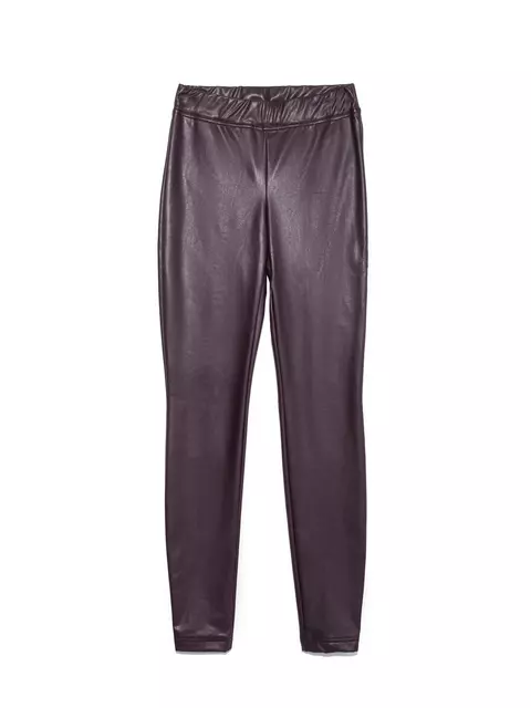 Ультрамягкие леггинсы из искусственной кожи с термоэффектом elite bordo, 18С-553ТСП, 170-90/XS, CONTE ELEGANT,  - 3