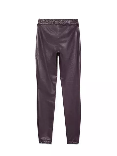 Ультрамягкие леггинсы из искусственной кожи с термоэффектом elite bordo, 18С-553ТСП, 170-90/XS, CONTE ELEGANT,  - 4