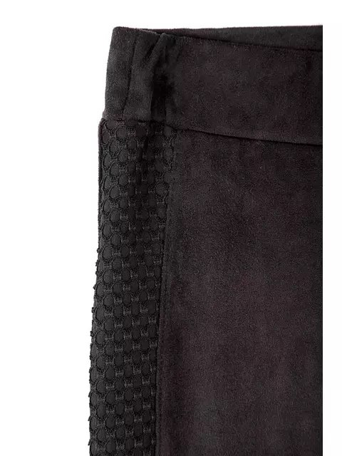 Ультрамодные леггинсы из искусственной замши c лампасами velvet chic nero, 18С-564ТСП, 170-94/S, CONTE ELEGANT,  - 7