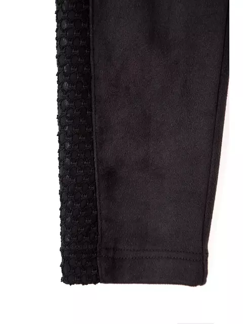 Ультрамодные леггинсы из искусственной замши c лампасами velvet chic nero, 18С-564ТСП, 170-94/S, CONTE ELEGANT,  - 8