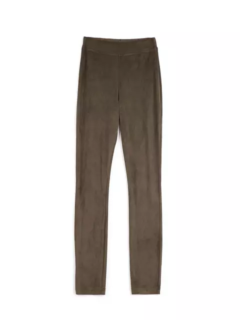 Ультрамягкие леггинсы из искусственной замши velvet khaki, 18С-563ТСП, 170-98/M, CONTE ELEGANT,  - 6