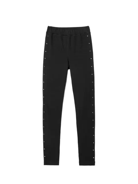Джеггинсы женские с металлическим декором cher black, 18С-692ТСП, 164-90/XS, CONTE ELEGANT,  - 3