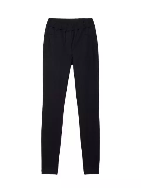 Фактурные женские джеггинсы с высокой посадкой ideal lux royal black, 19С-858ТСП, 164-90/XS, CONTE ELEGANT,  - 5