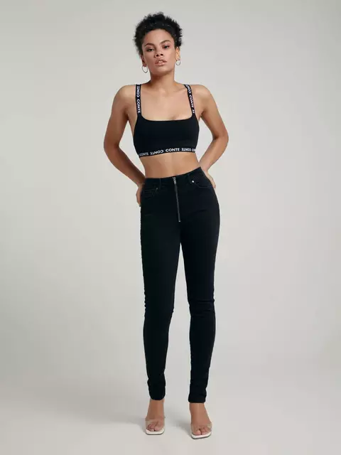 Бюстье из хлопка с v-образными бретелями fit day lbe 1504 black, , 170-84/XS, CONTE ELEGANT, - 2