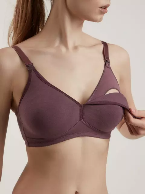 Хлопковый женский бюстгальтер для кормления assorti rb7103 ирис, 19С-0037КСП, 80E, CONTE ELEGANT,  - 3