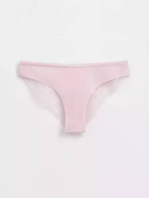 Трусы женские «бикини» из хлопка с кружевом light day lb 1271 light pink, 20С-1215ТСП, 90/XS, CONTE ELEGANT,  - 6