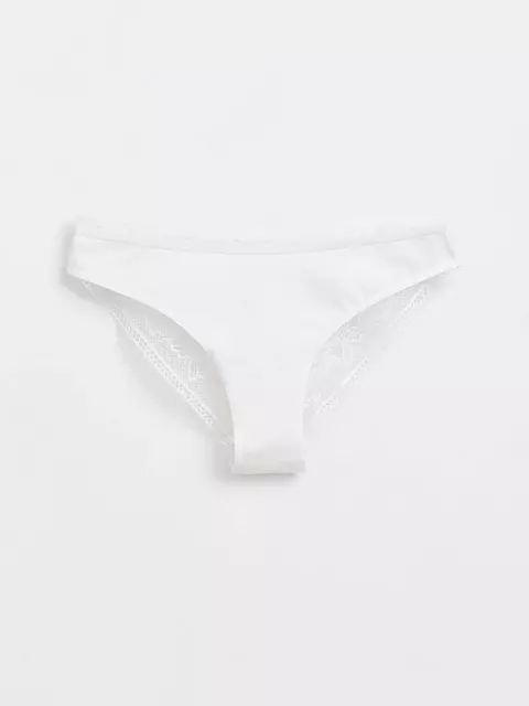 Трусы женские «бикини» из хлопка с кружевом light day lb 1271 off-white, 20С-1215ТСП, 90/XS, CONTE ELEGANT,  - 2