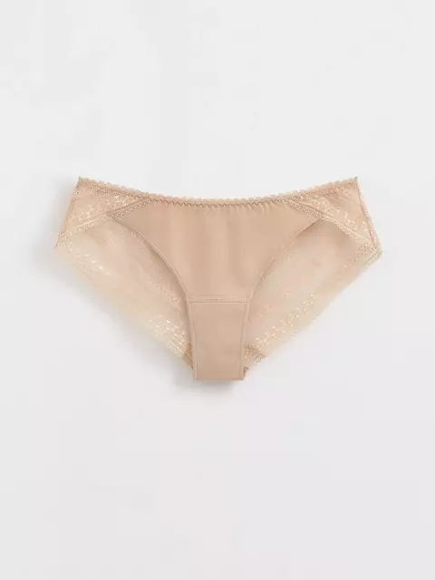 Трусы женские «бикини» из хлопка и кружева romantic story lb 1265 skin, 20С-1209ТСП, 90/XS, CONTE ELEGANT,  - 3