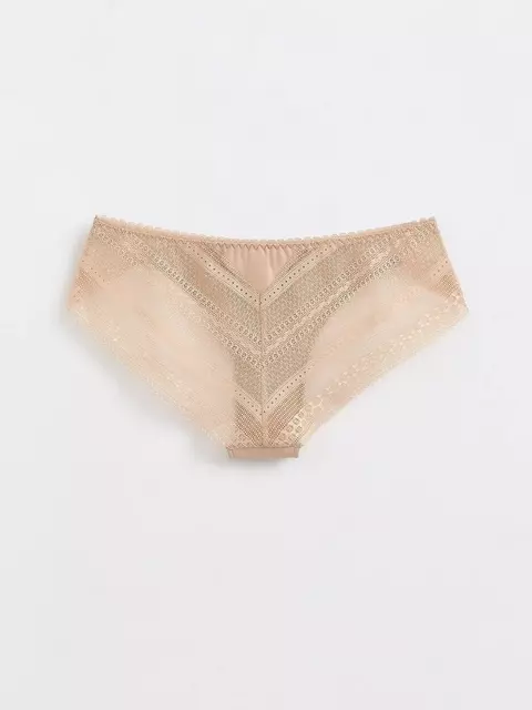 Трусы женские «бикини» из хлопка и кружева romantic story lb 1265 skin, 20С-1209ТСП, 90/XS, CONTE ELEGANT,  - 4