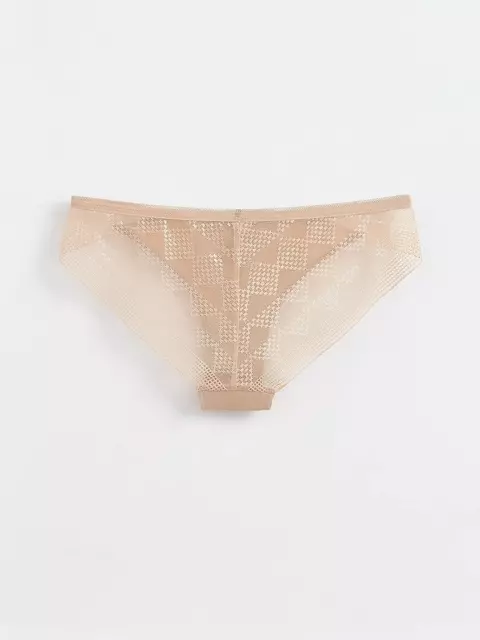 Трусы женские «бразилиана» из хлопка с итальянским кружевом demure lbr 1281 skin, 20С-1256ТСП, 94/S, CONTE ELEGANT,  - 4