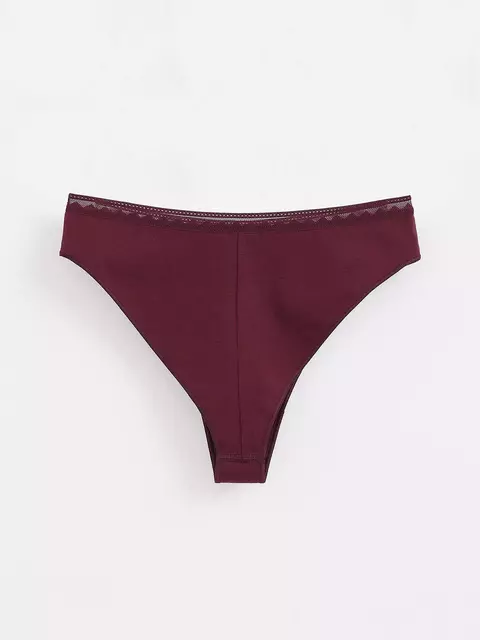 Трусы женские "бразилиана" c высокой посадкой classic basic lbr 1350 bordo, , 94/S, CONTE ELEGANT, - 2