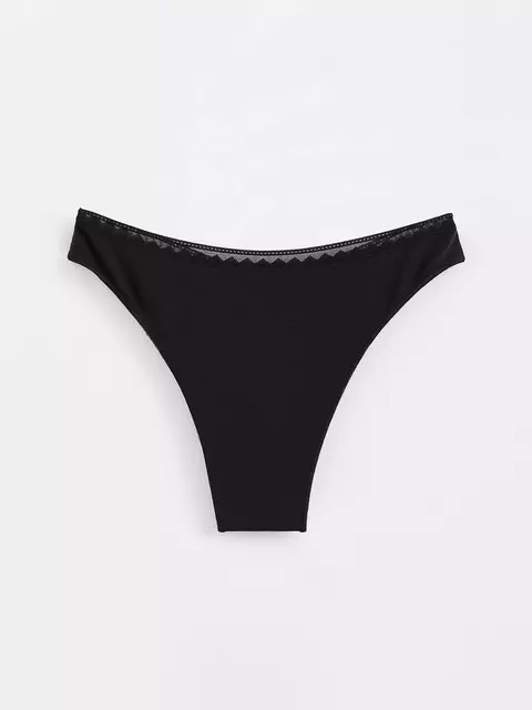 Трусы женские "бразилиана" с v-образной линией талии classic basic lbr 1348 black, , 98/M, CONTE ELEGANT, - 2