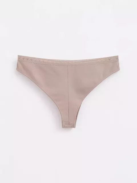 Трусы женские "бразилиана" из премиального хлопка classic basic lbr 1349 cappuccino, , 106/XL, CONTE ELEGANT, - 2